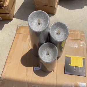 Luminara 3 Piece Real Flame Effect Candles